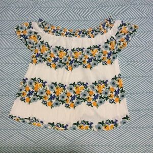 Off the shoulder floral top